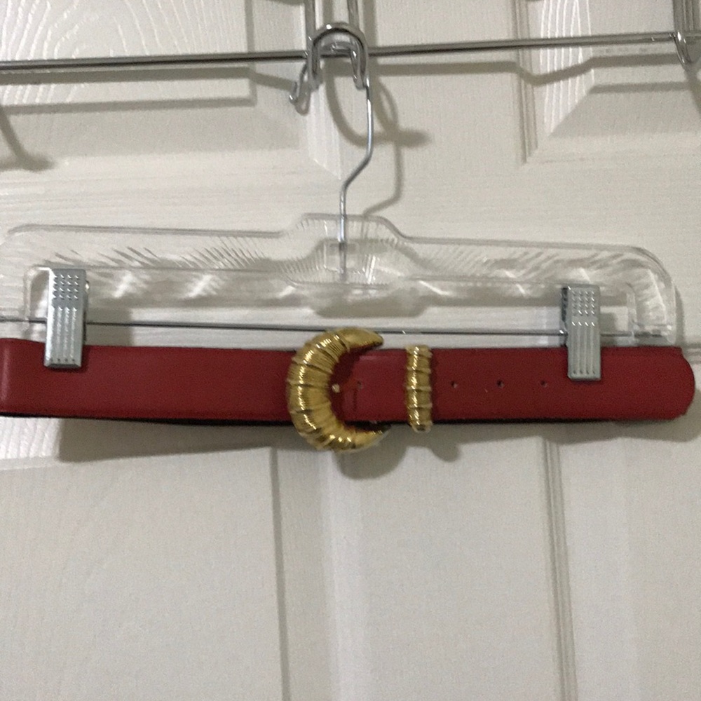 80’s Vintage Red leather belt
